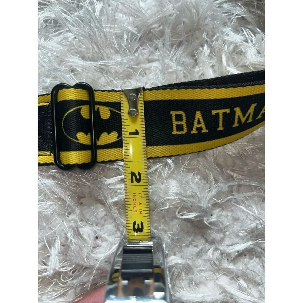 Batman DC Comics Black Yellow Licensed Seatbelt Seat Belt Style Men Buckle Down
